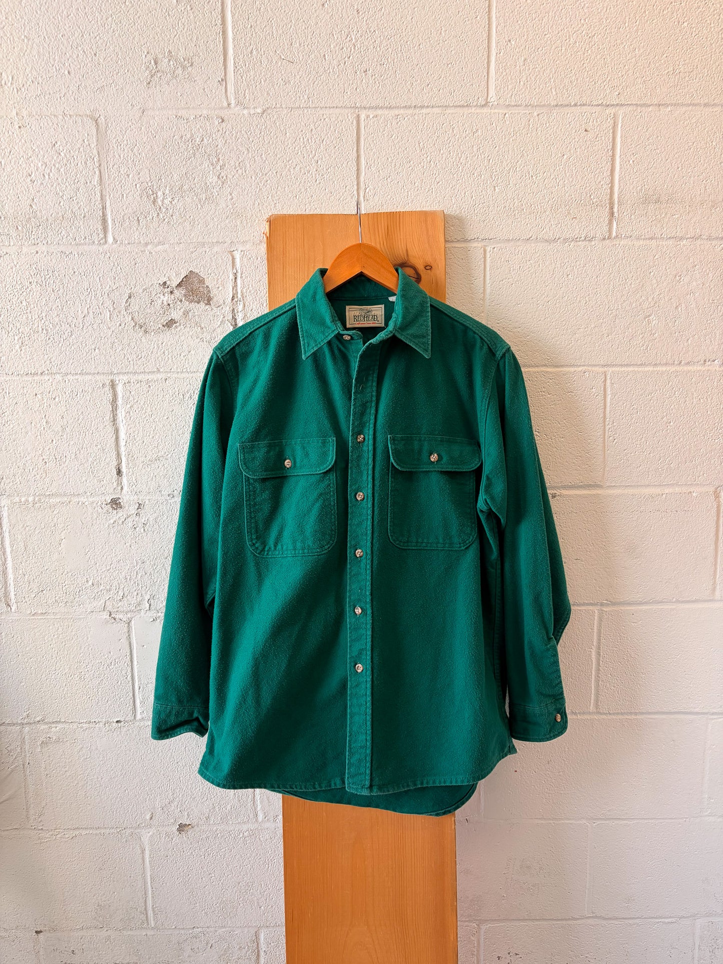 Green Redhead Button Up : LT