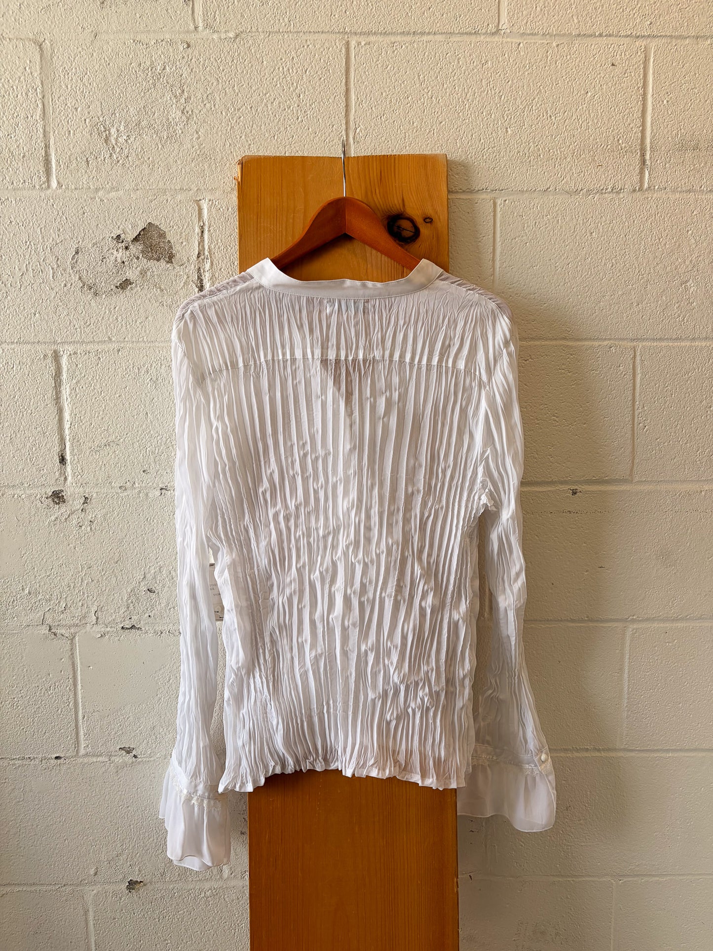 NWT Kaelyn Max Ruffled Crinkle Blouse : XL
