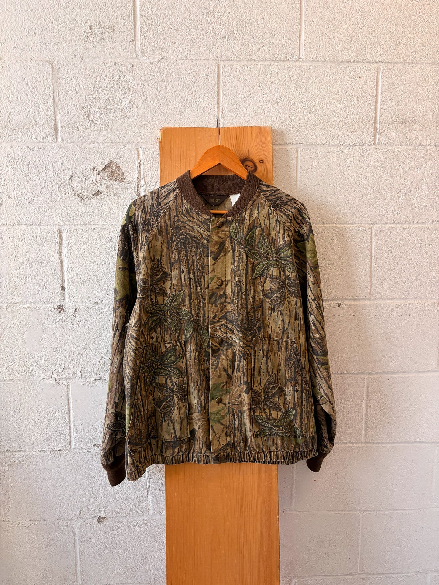 Vtg Camo Bomber Jacket : XL