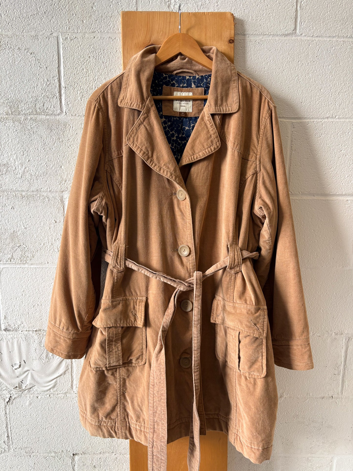 Corduroy Trench Coat : 2X