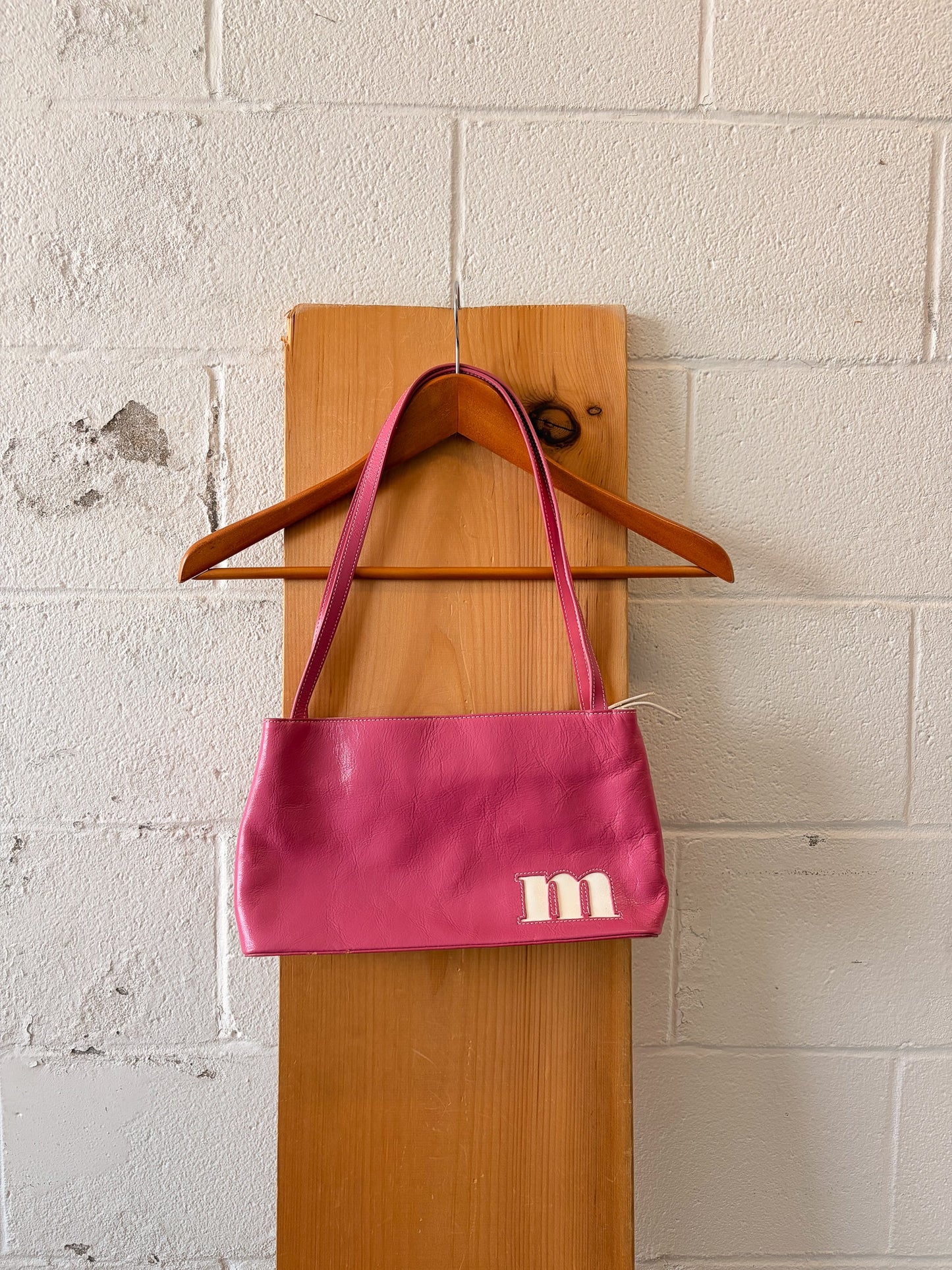 Rolfs Pink Leather "M" Purse