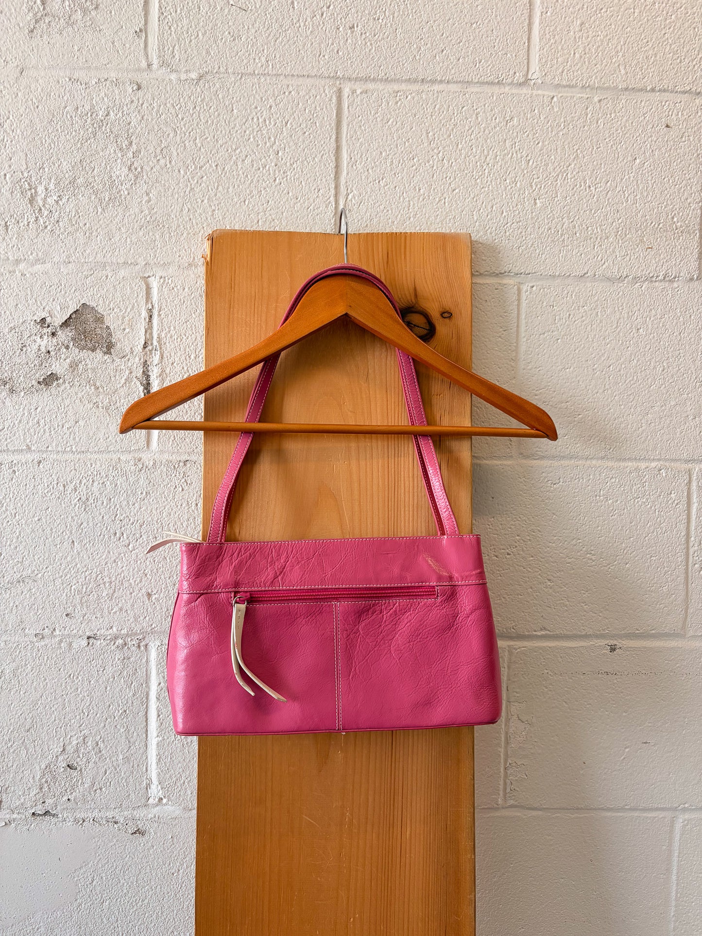 Rolfs Pink Leather "M" Purse