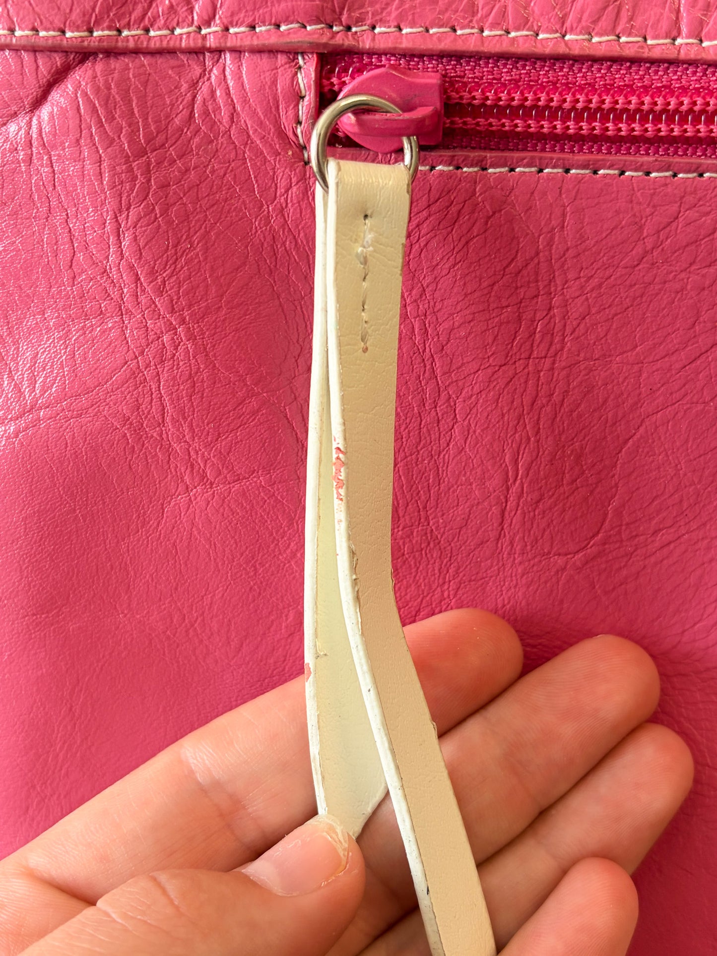 Rolfs Pink Leather "M" Purse