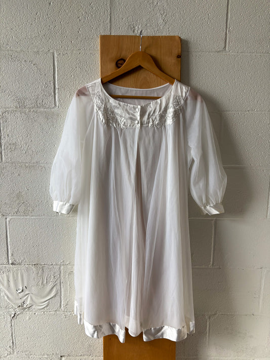Vtg Puff Sleeve Robe : M