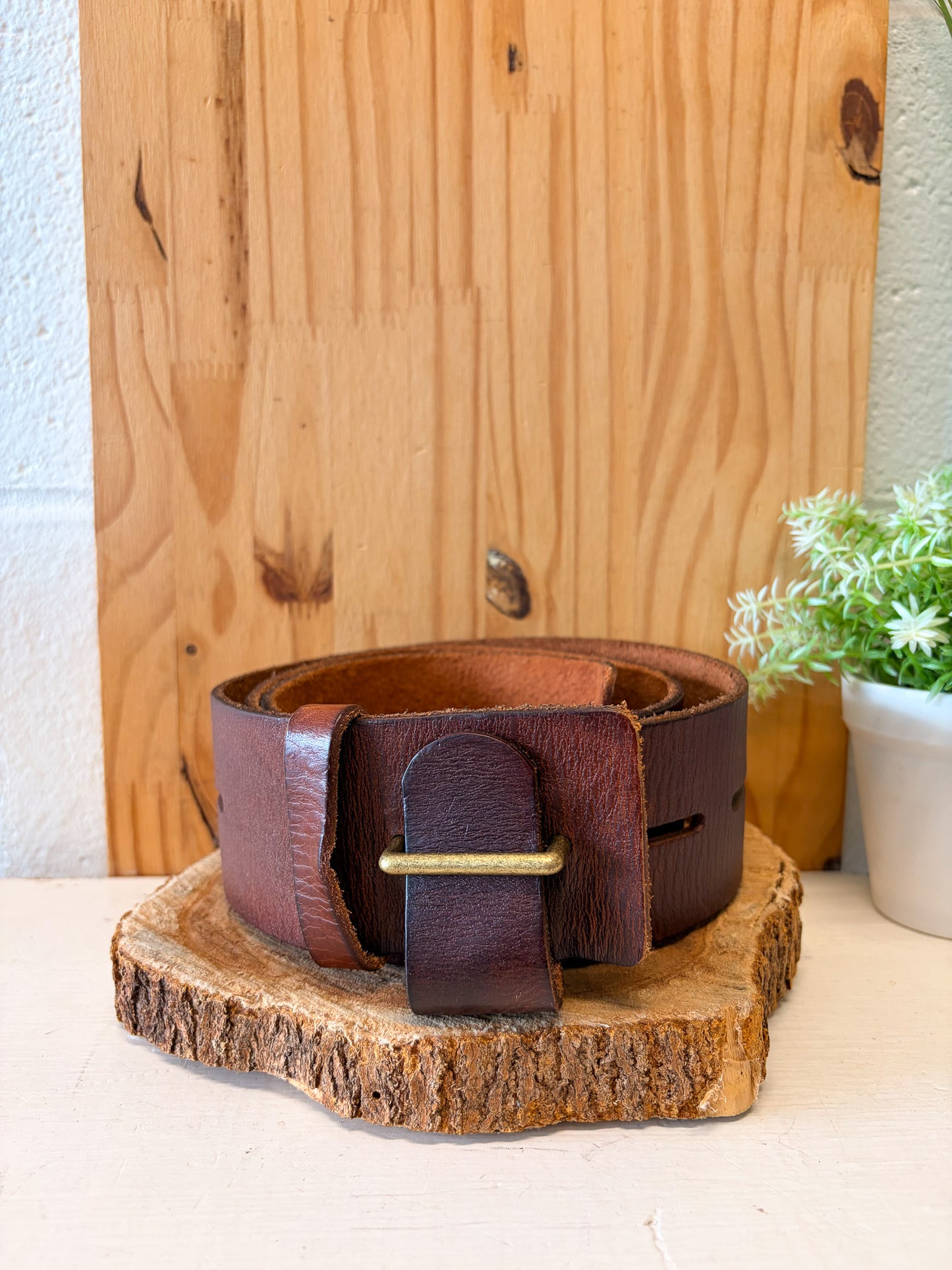Brown Cabi Here or There Leather Belt : L