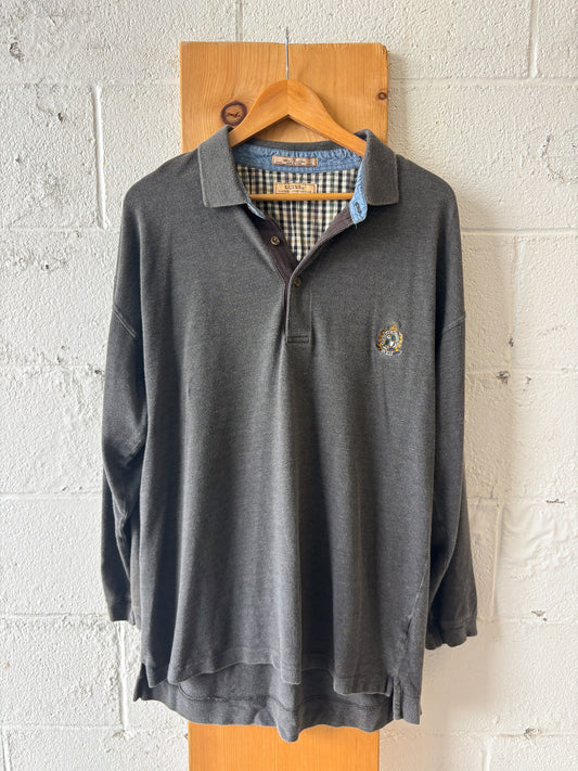 Vtg Guess Long Sleeve Polo : L