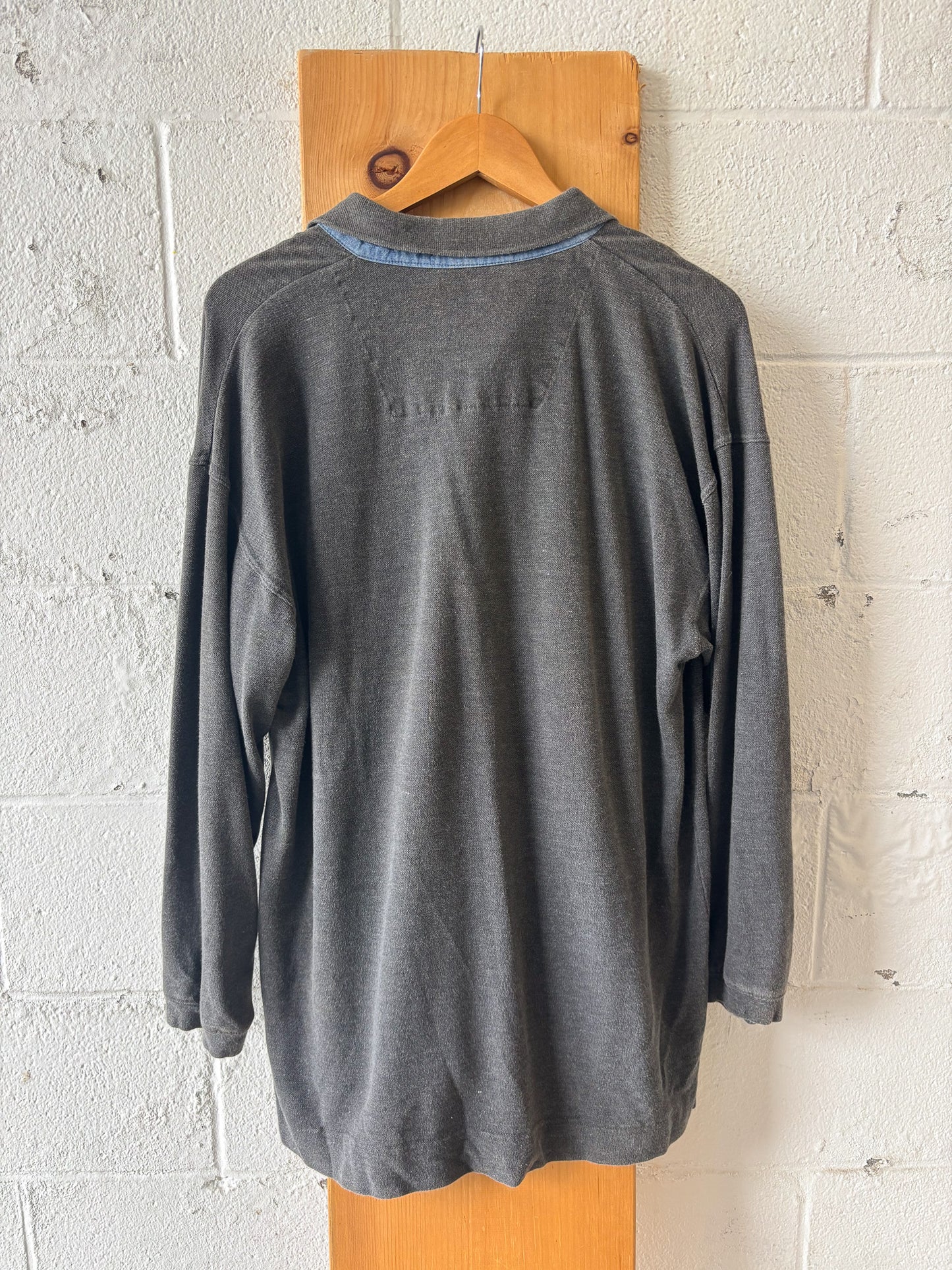 Vtg Guess Long Sleeve Polo : L