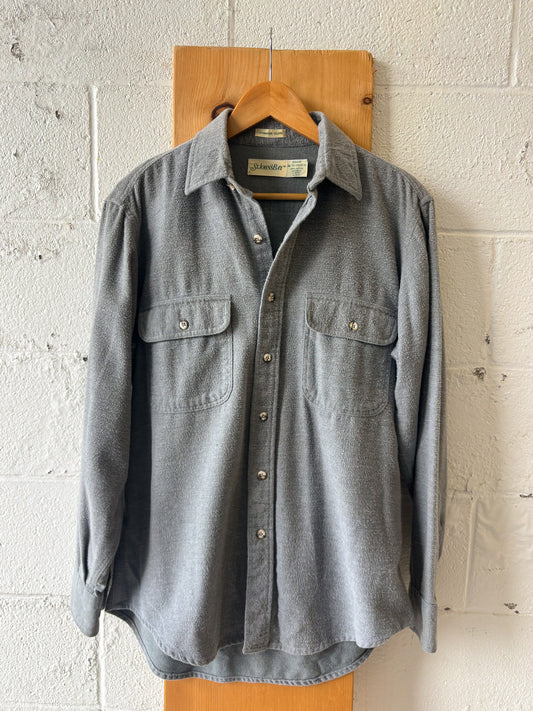 Vtg Gray Flannel : M