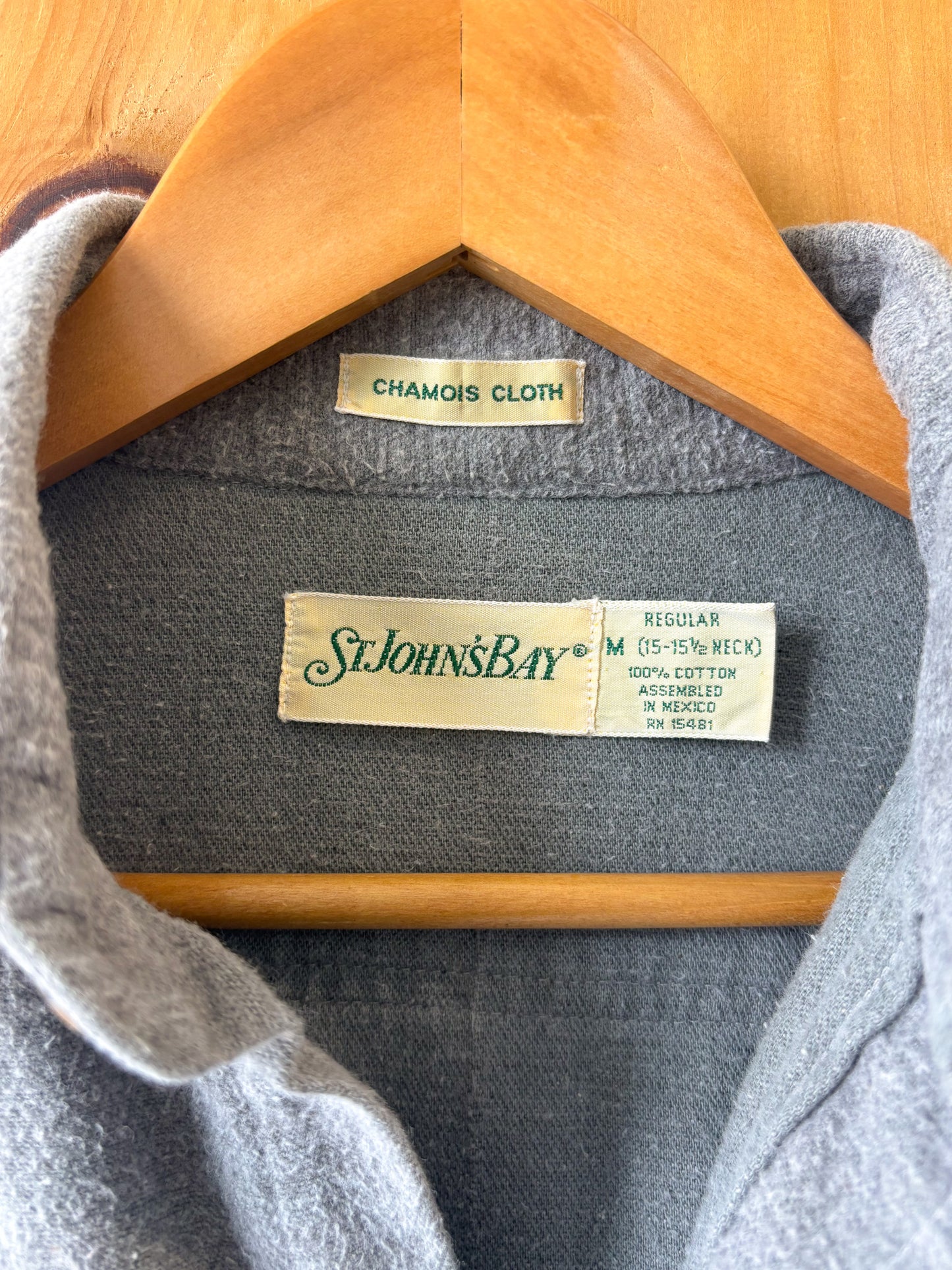 Vtg Gray Flannel : M