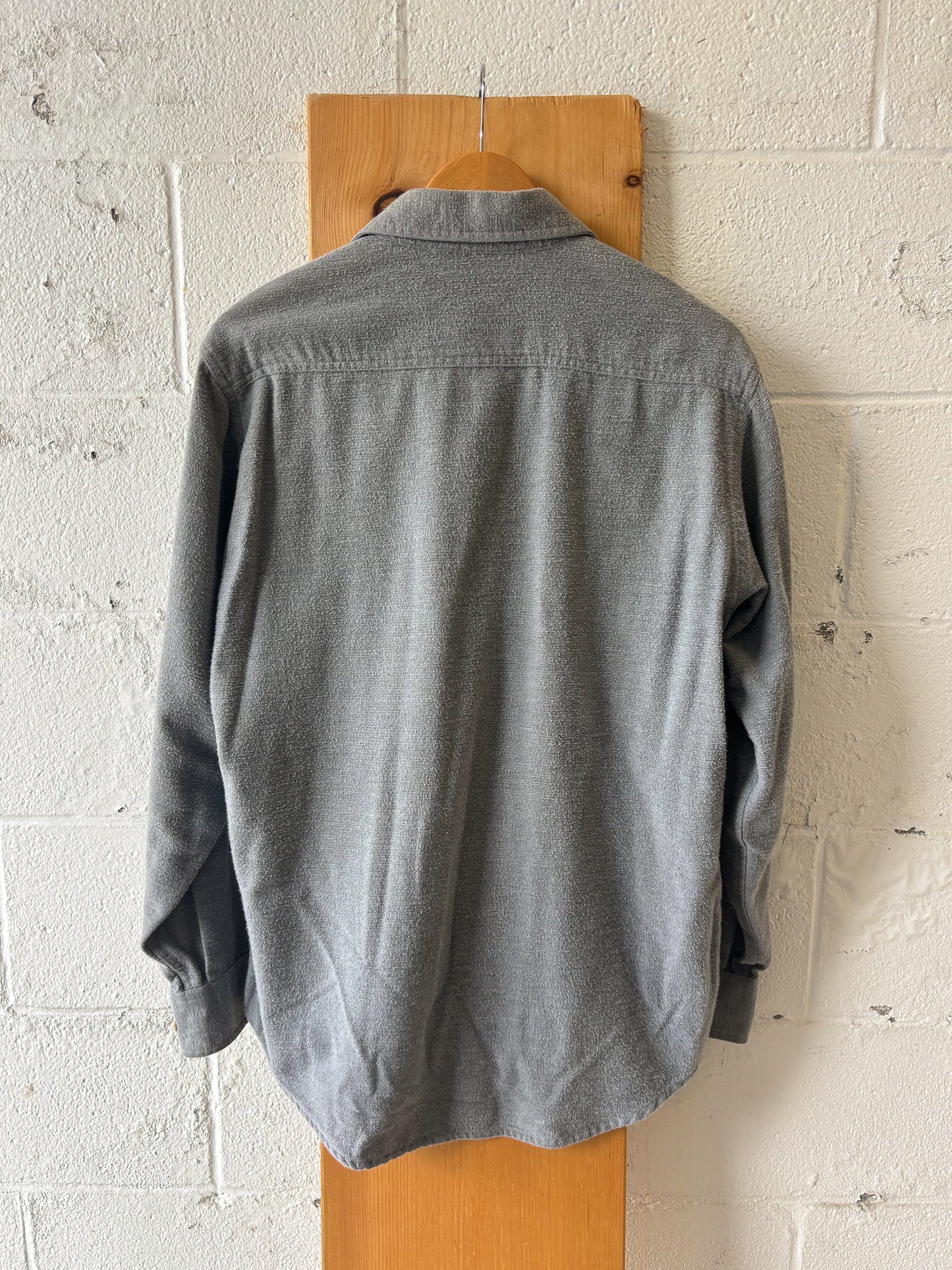 Vtg Gray Flannel : M