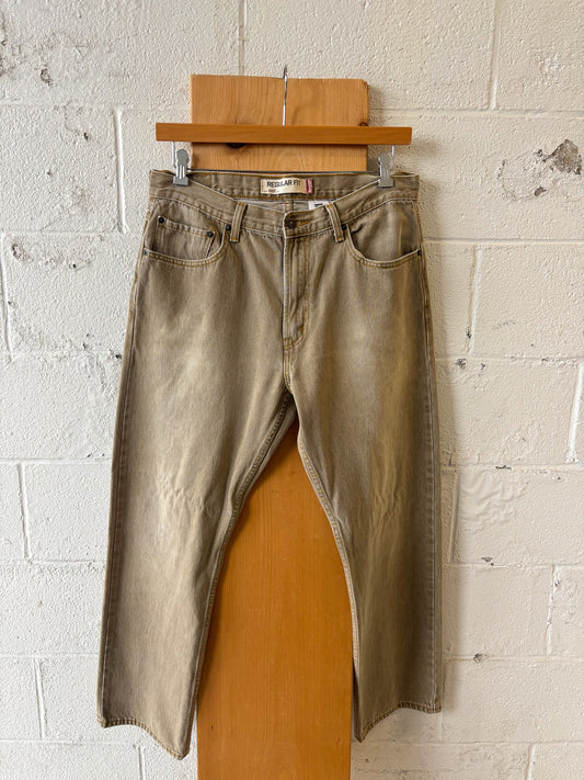 Khaki Levi's 505's : 35"W