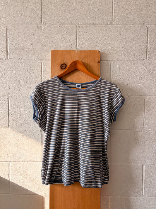 Striped Blue Tee : XL