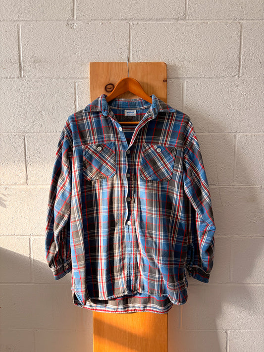 Vtg Blue Flannel : M/L