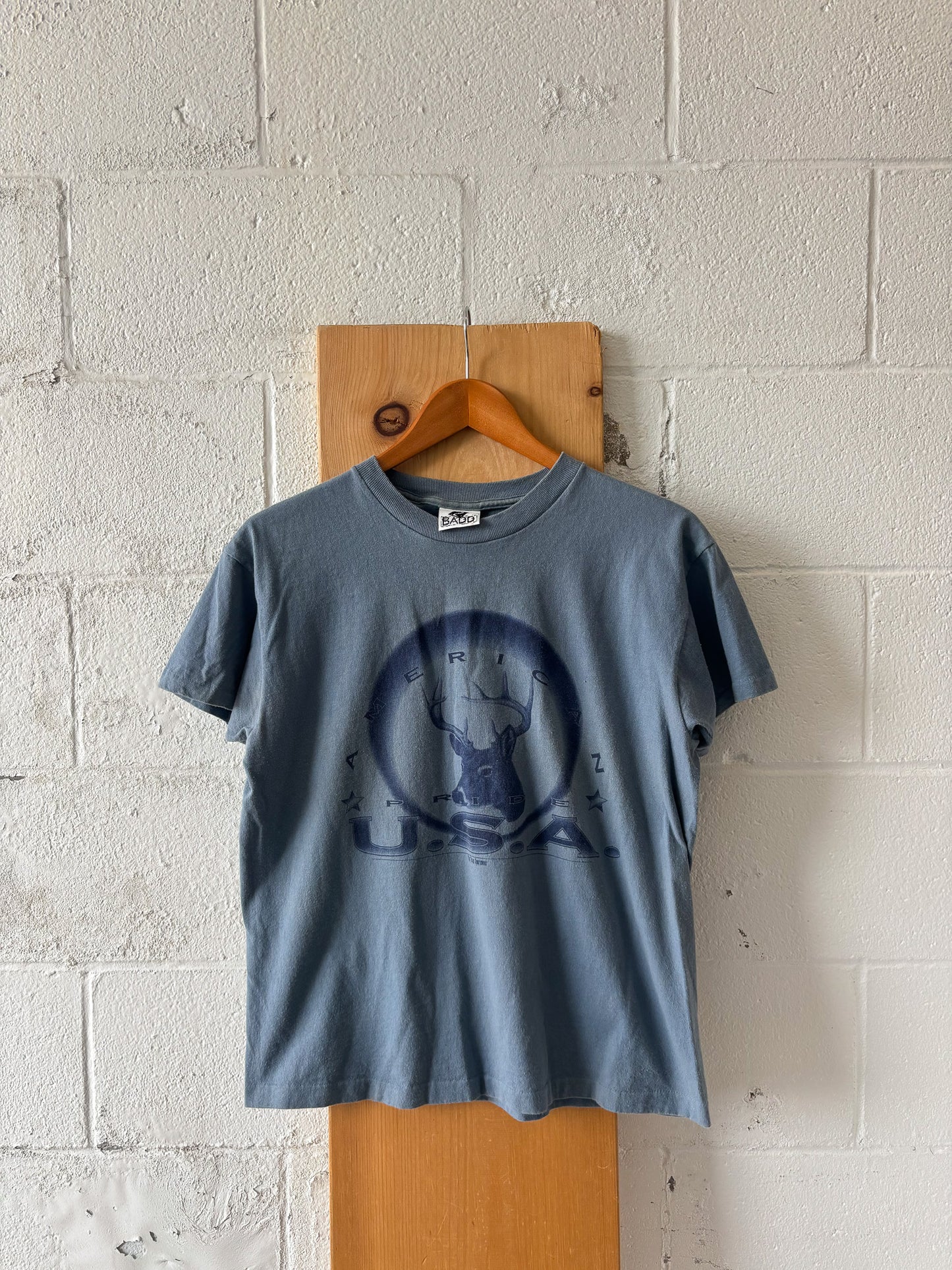 Vtg Slate Blue USA Tee : M