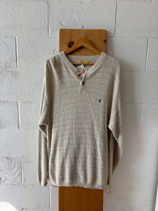 Cream Knit Duck Head Sweater : L