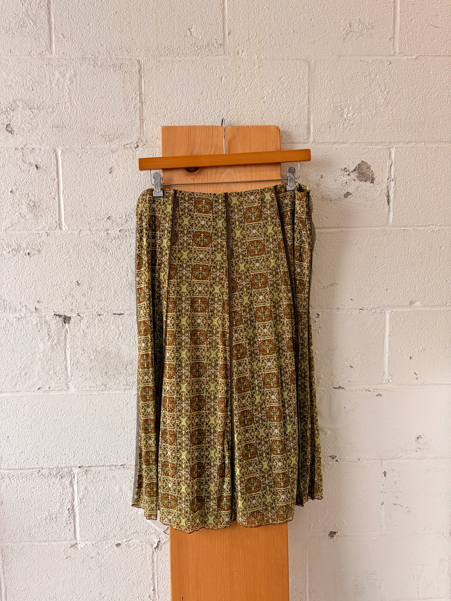 Brown & Green Patterned Set : 1X/2X