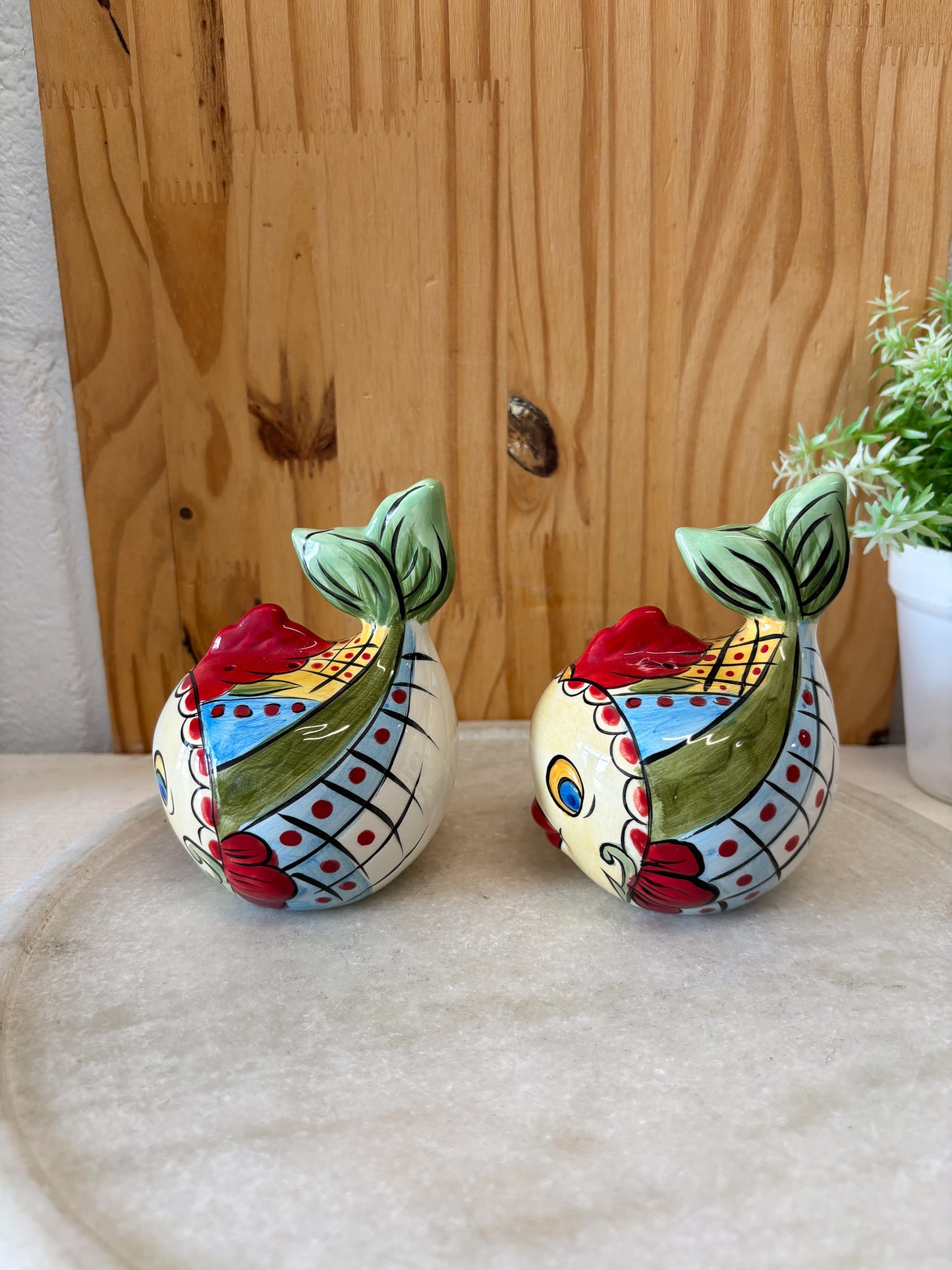 Hand Painted Fish Dish Set (Local Pick Up Only)