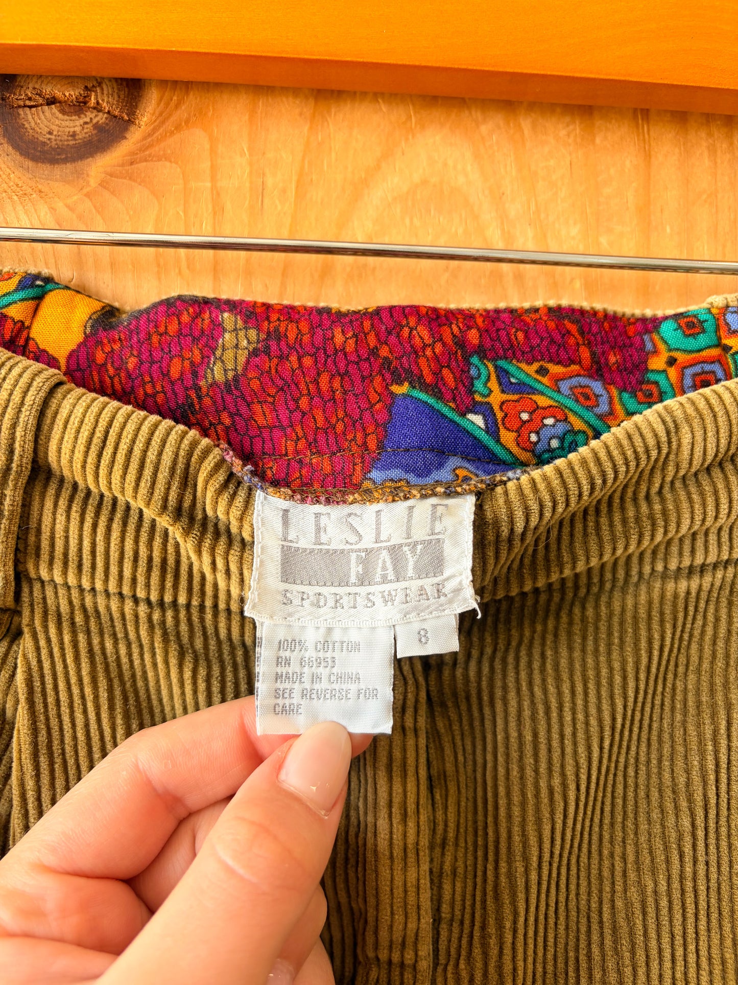 Vtg Corduroy Skirt : 8