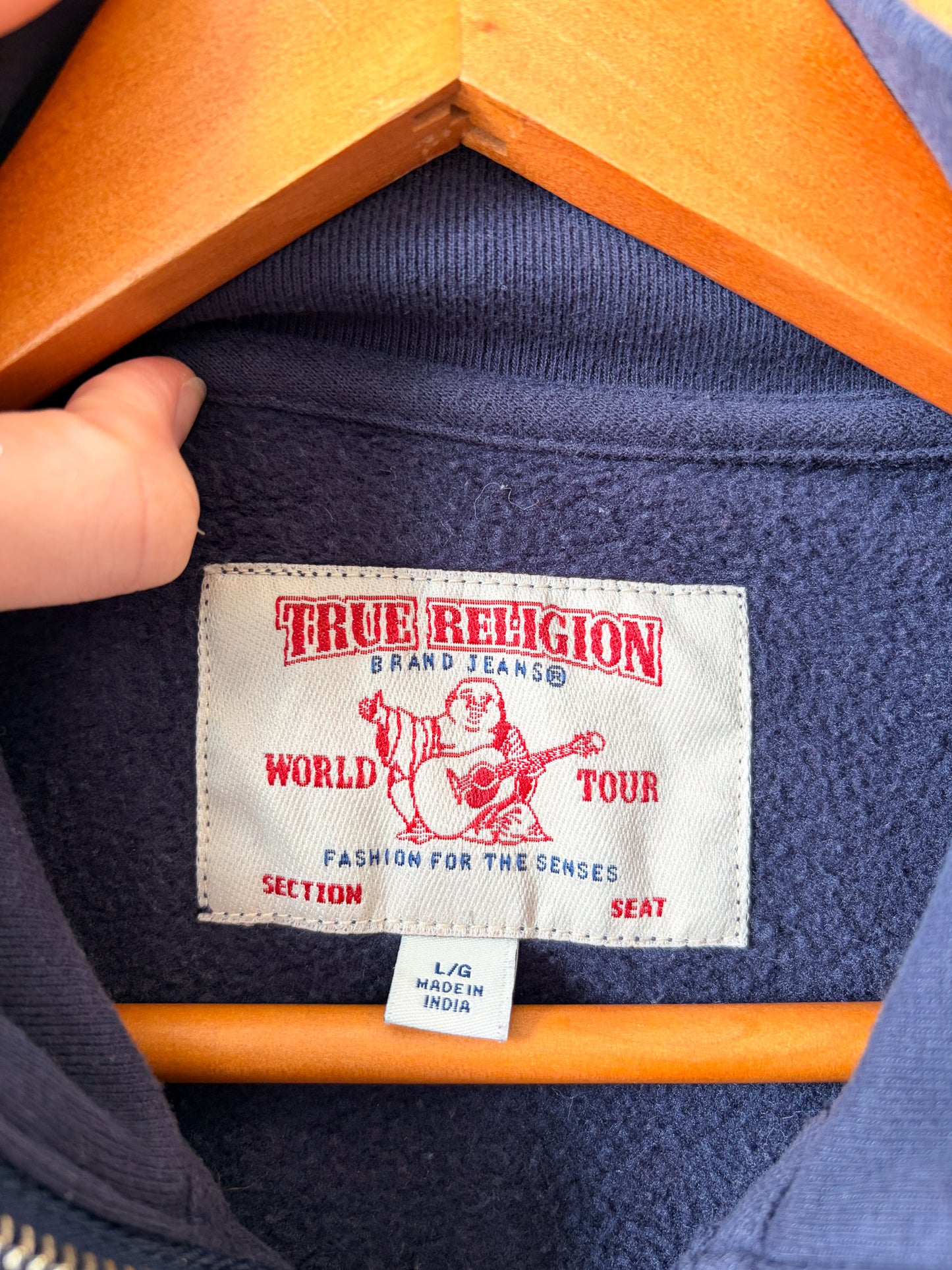 True Religion Quarter Zip : L