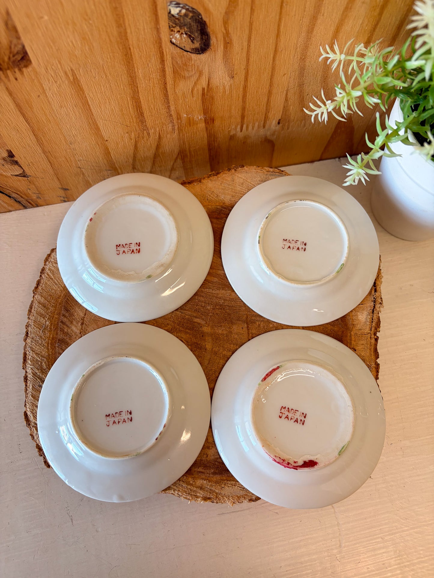 Little Vtg Floral Saucer Plates