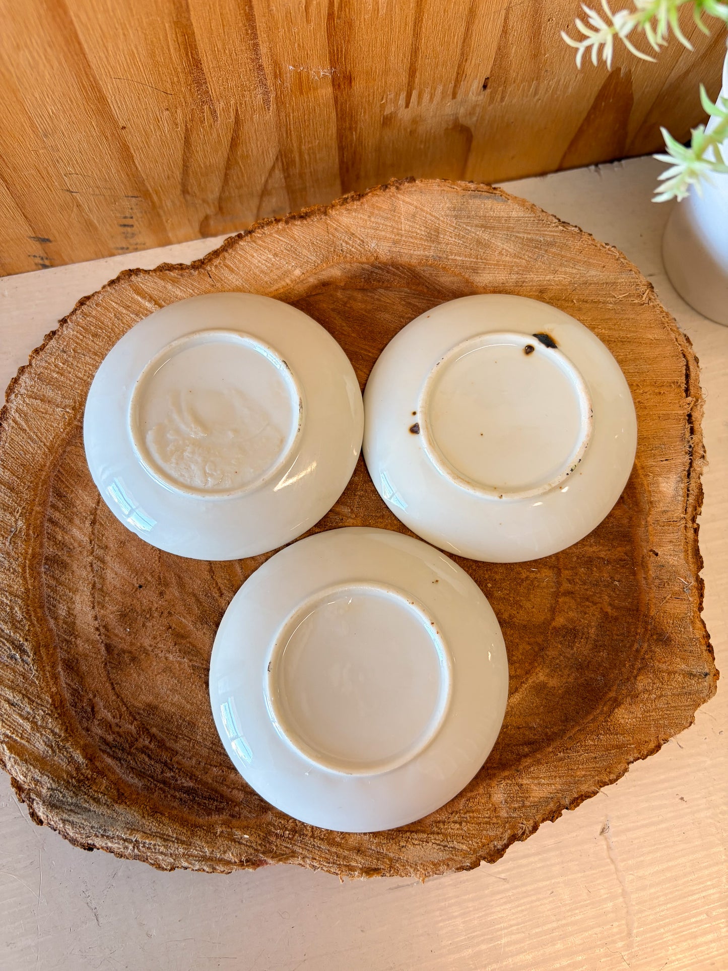 Little Vtg Floral Saucer Plates