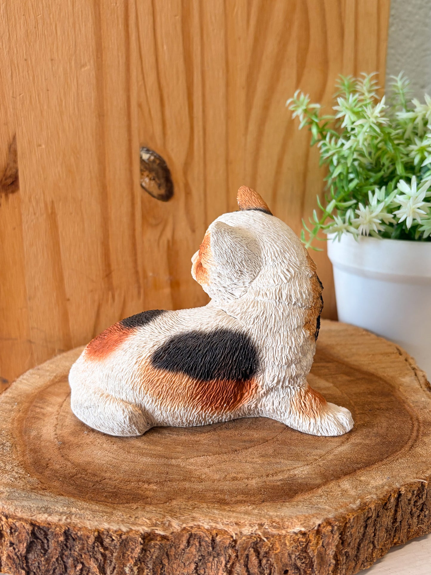 Vtg Calico Cat Figure