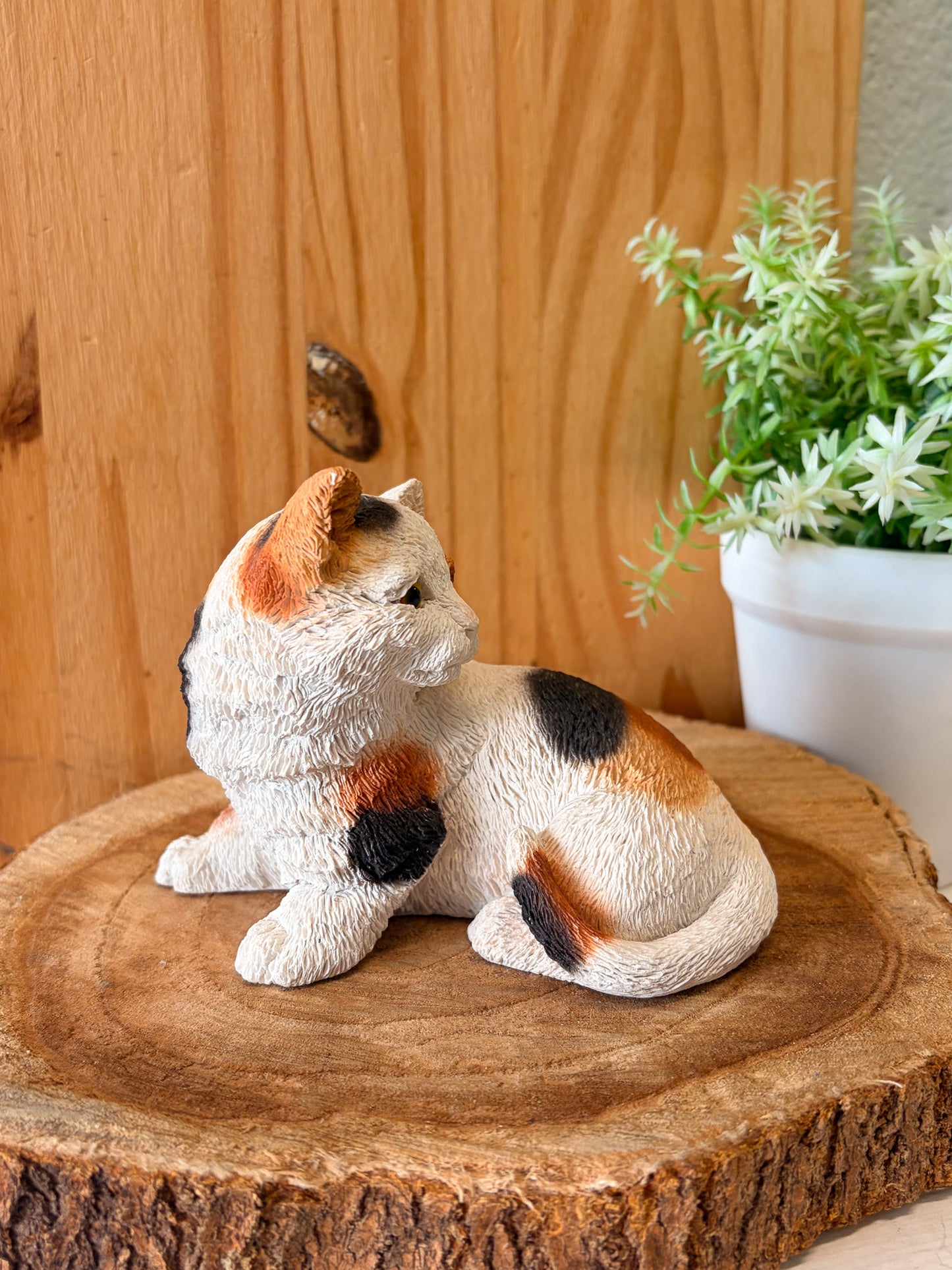 Vtg Calico Cat Figure