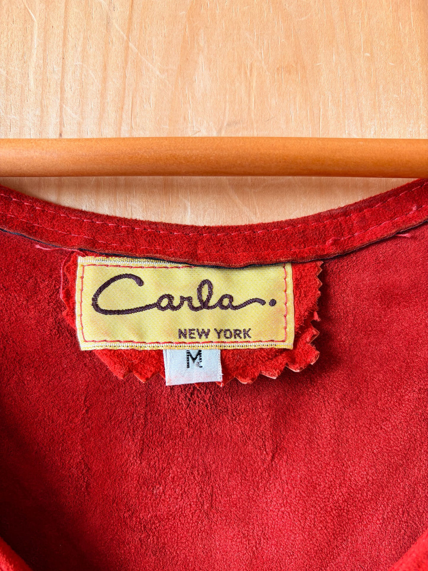 Orange Suede Style Top : M