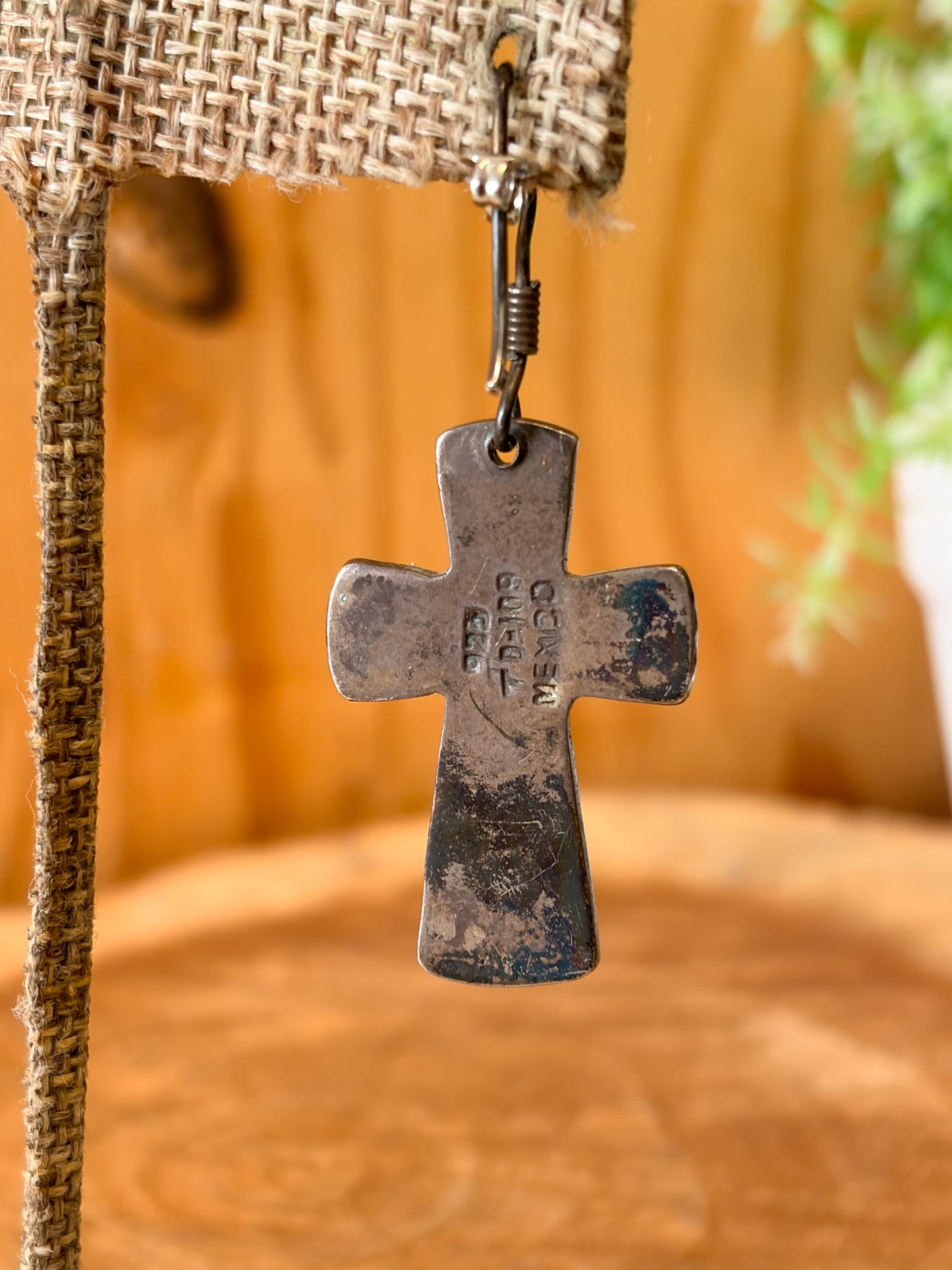 925 Silver Cross Earrings
