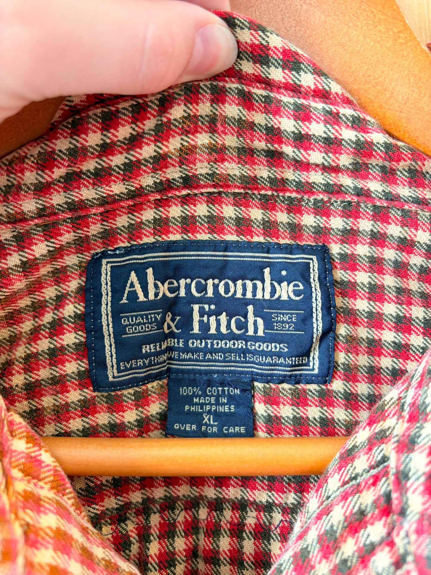 Upcycled Distressed Flannel : XL