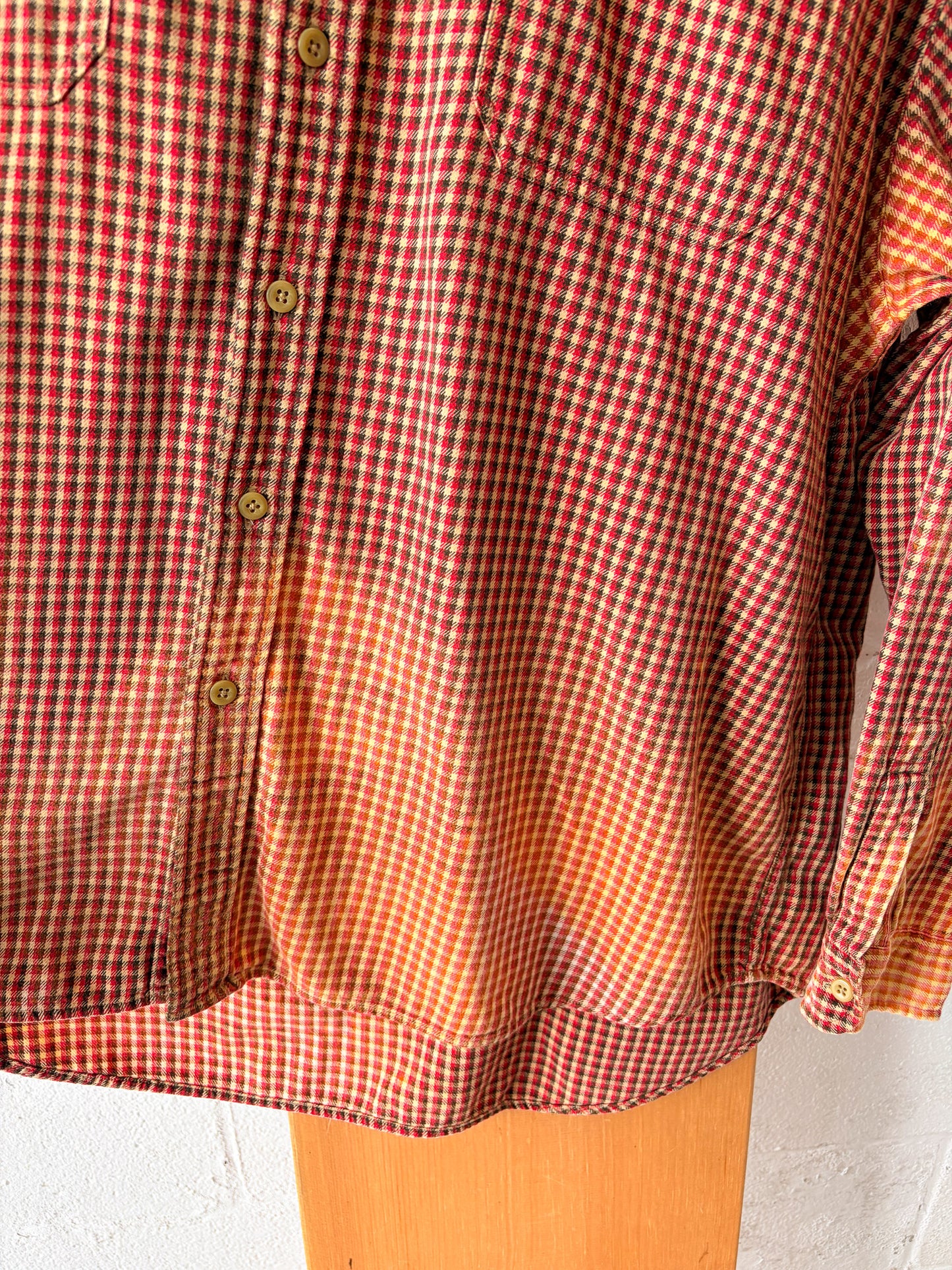Upcycled Distressed Flannel : XL