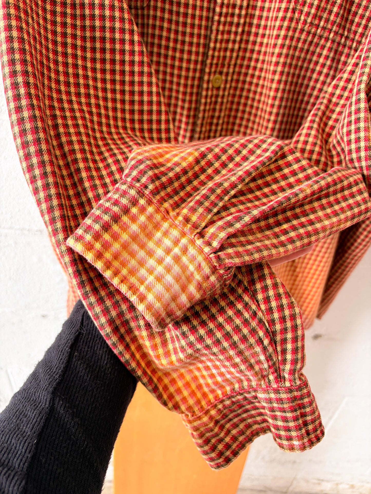 Upcycled Distressed Flannel : XL