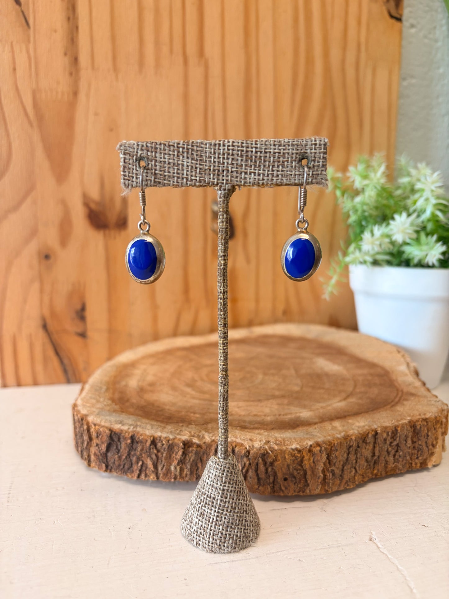 Mexico 925 Silver & Blue Earrings