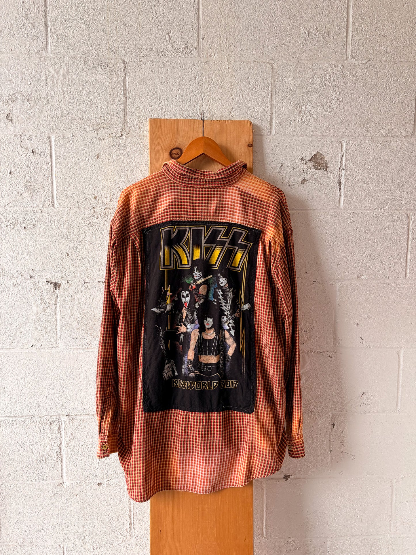 Upcycled Distressed Flannel : XL