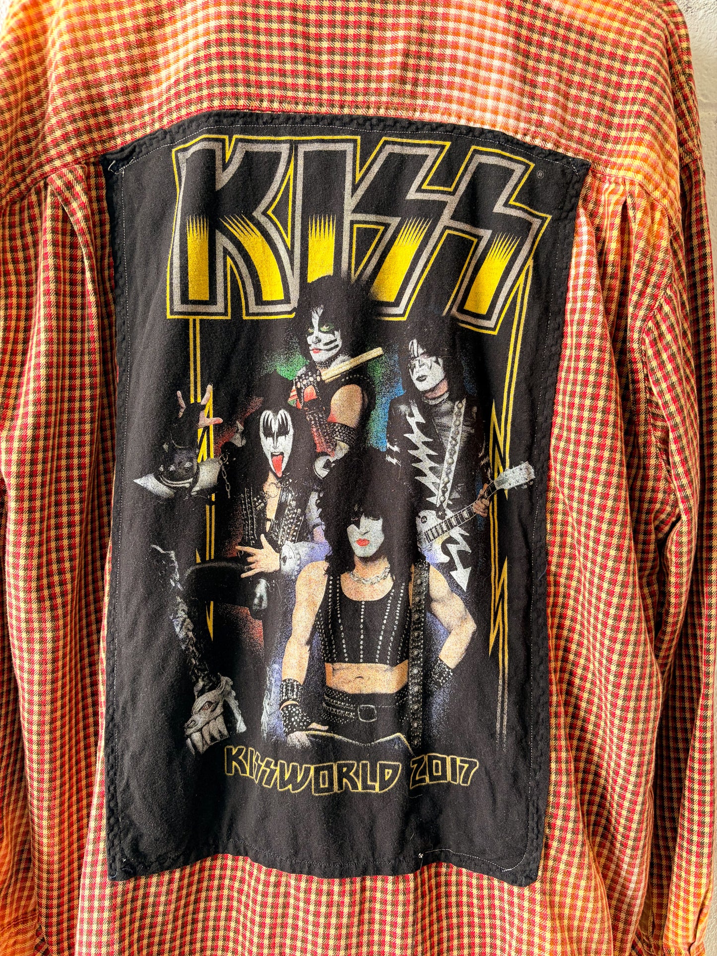 Upcycled Distressed Flannel : XL