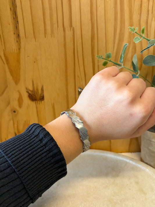 Silver Tone Cuff Bracelet