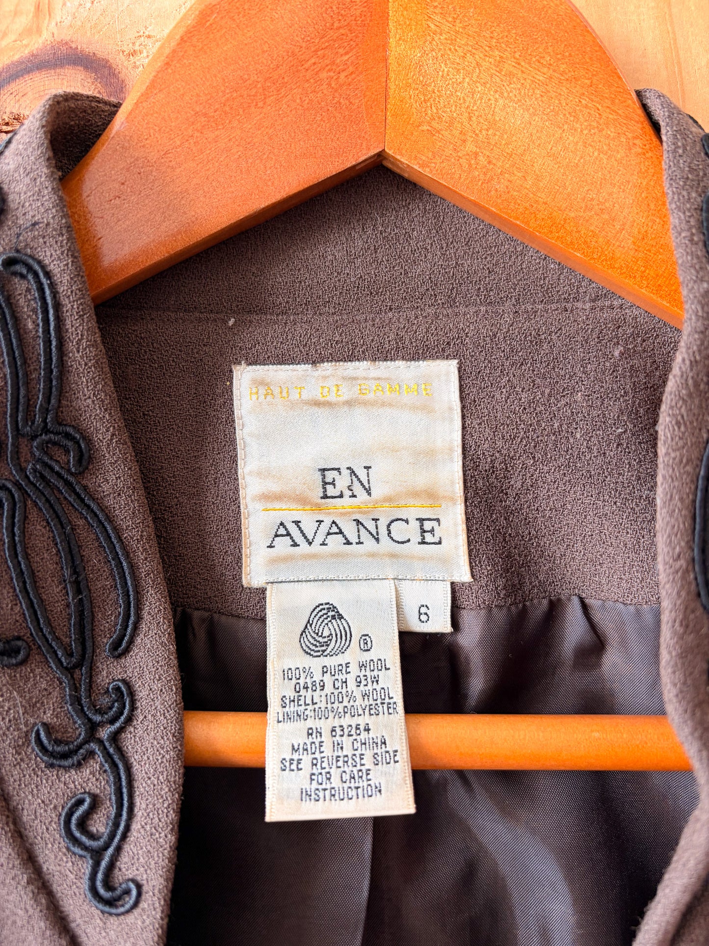 Vtg Brown & Black Wool Blazer : 6