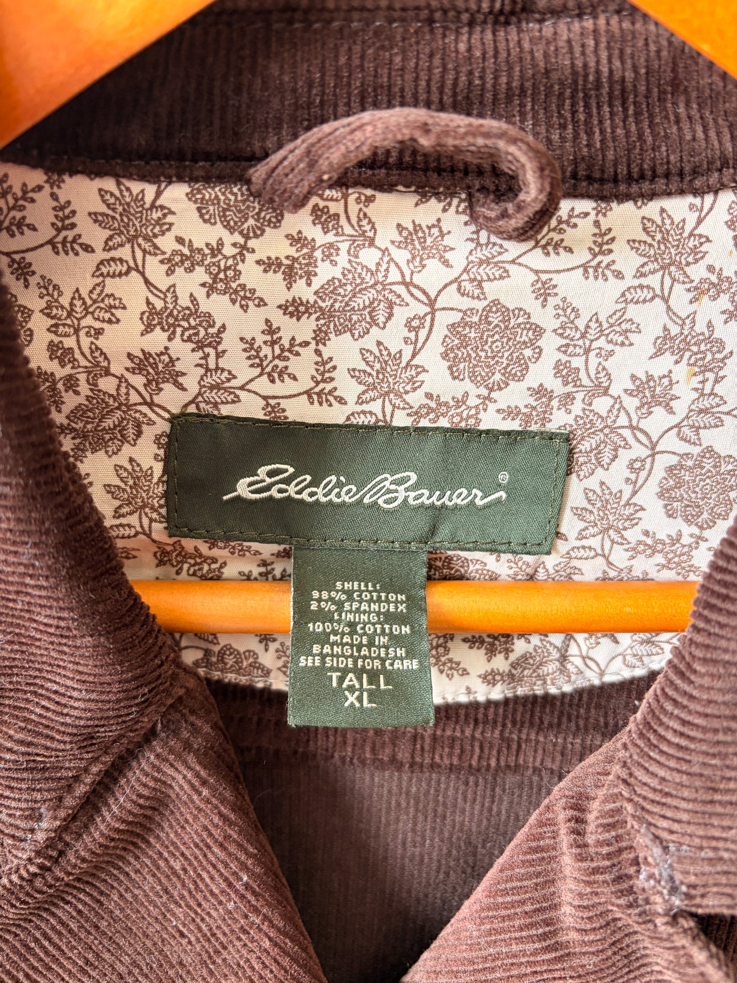 Eddie Bauer Brown Corduroy Jacket : XL Tall