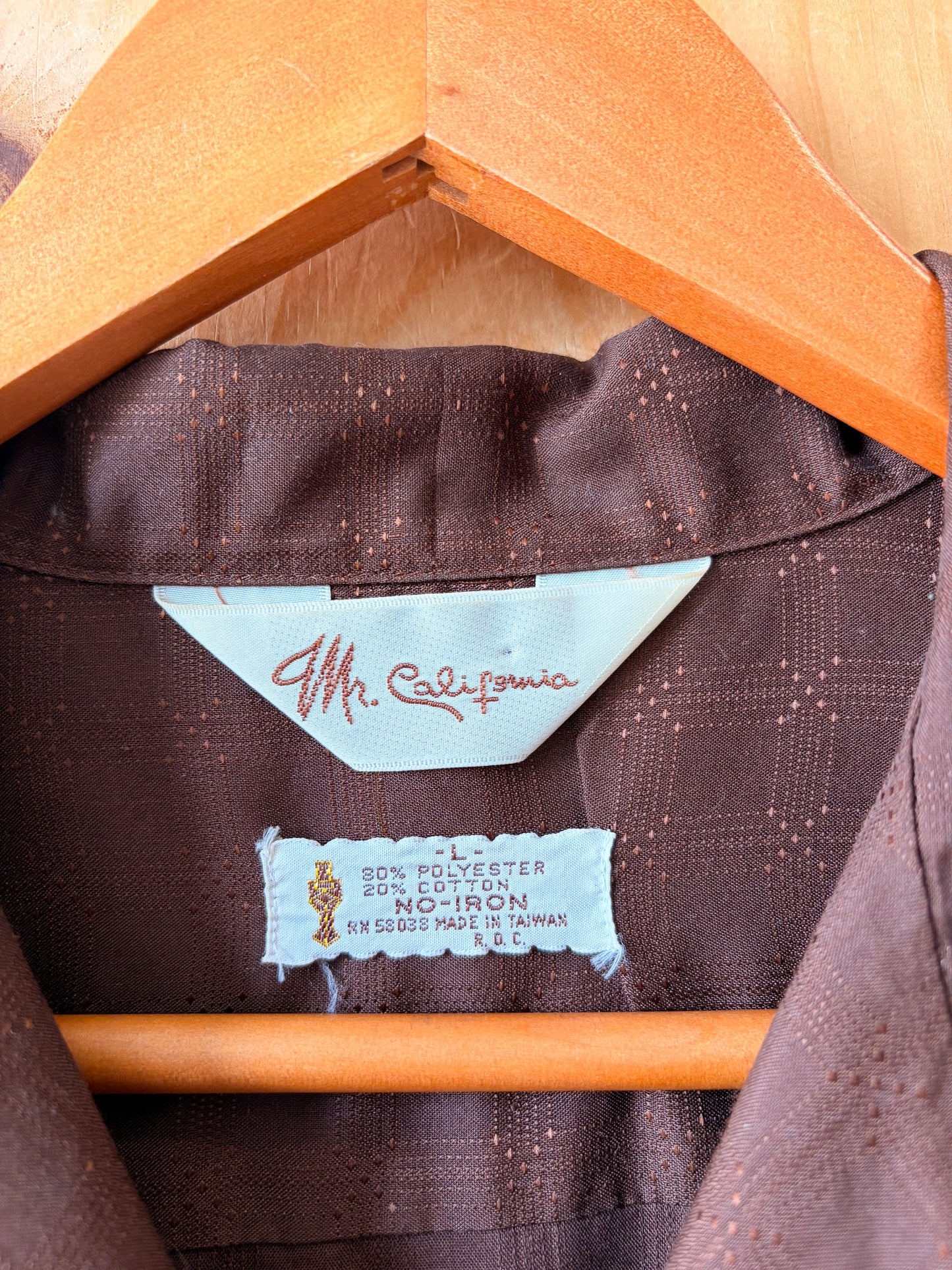 Vtg Brown Button Up Top : L