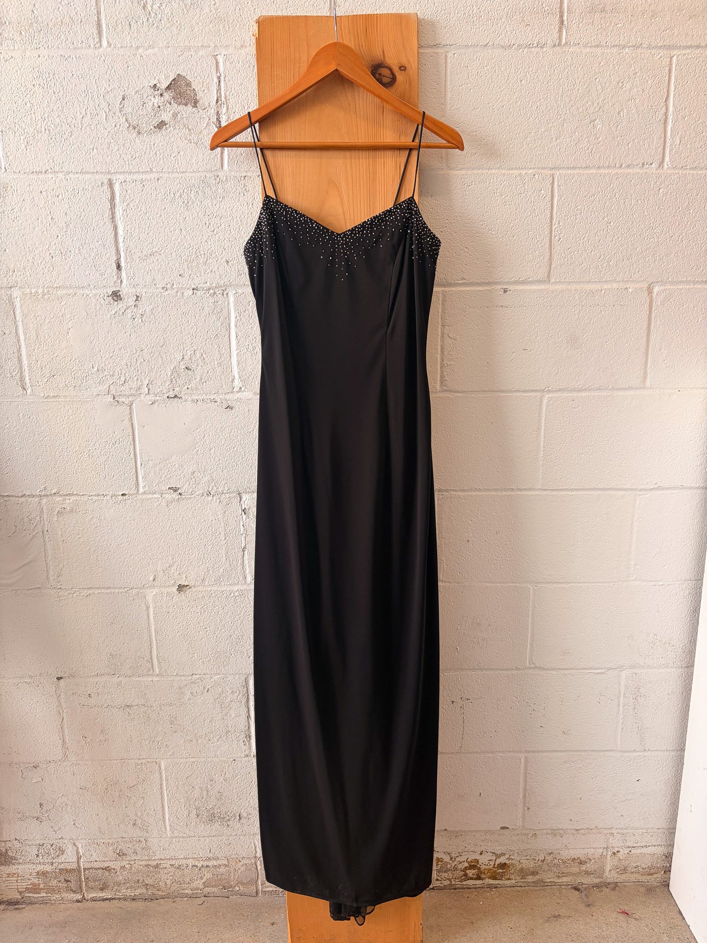 Vtg Dave & Johnny Beaded Mesh Back Gown : 9/10