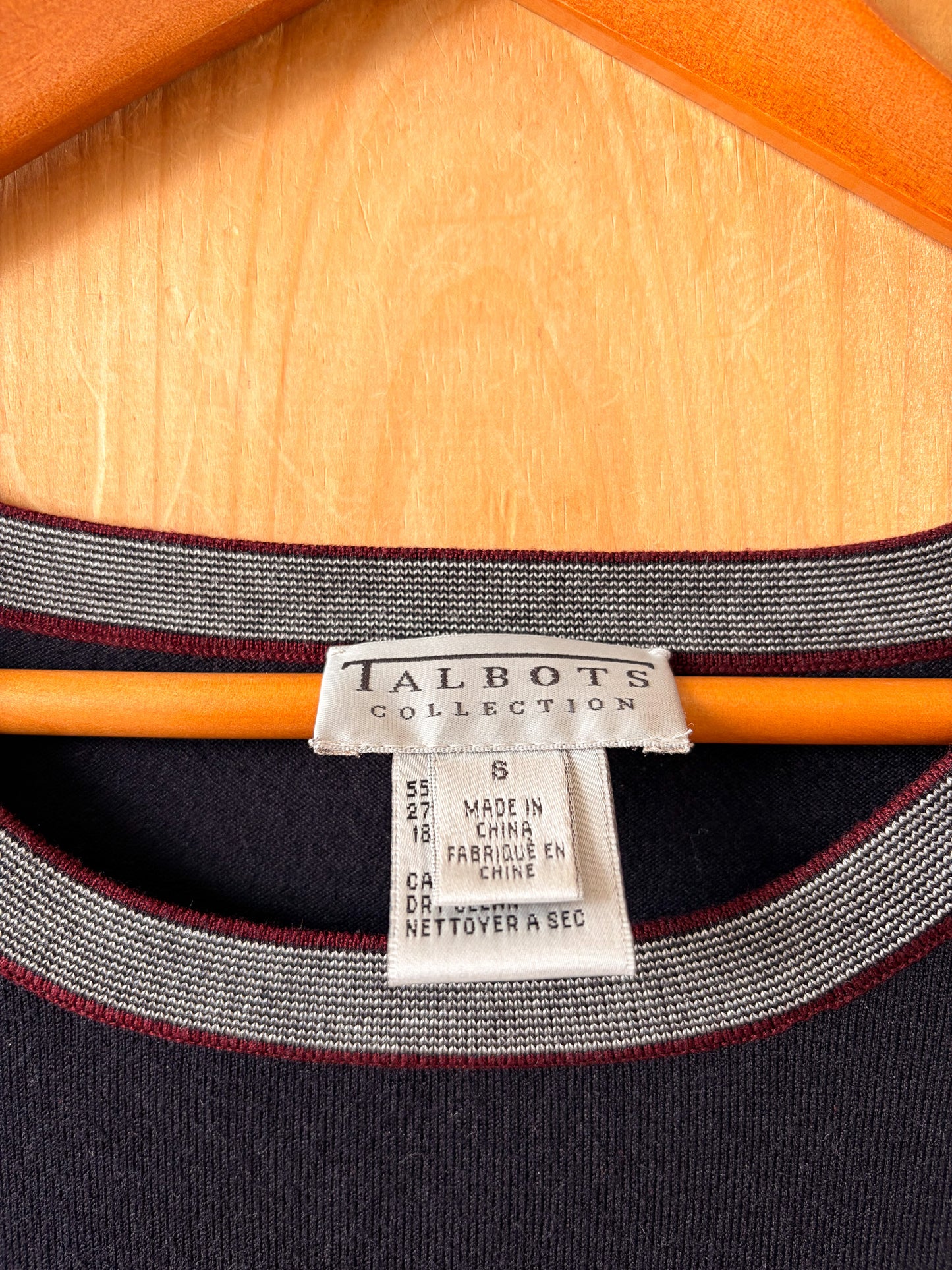 Herringbone Trimmed Short Sleeve Top : S