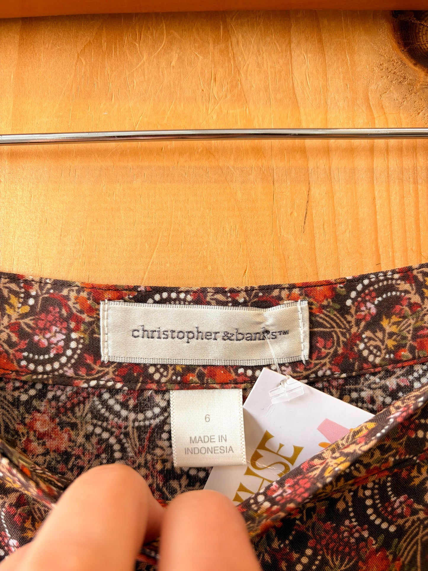 Orange & Brown Floral Skirt : 6