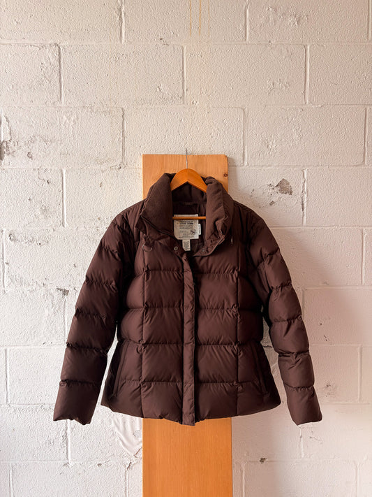 Brown Eddie Bauer Goose Down Puffer Coat : XL