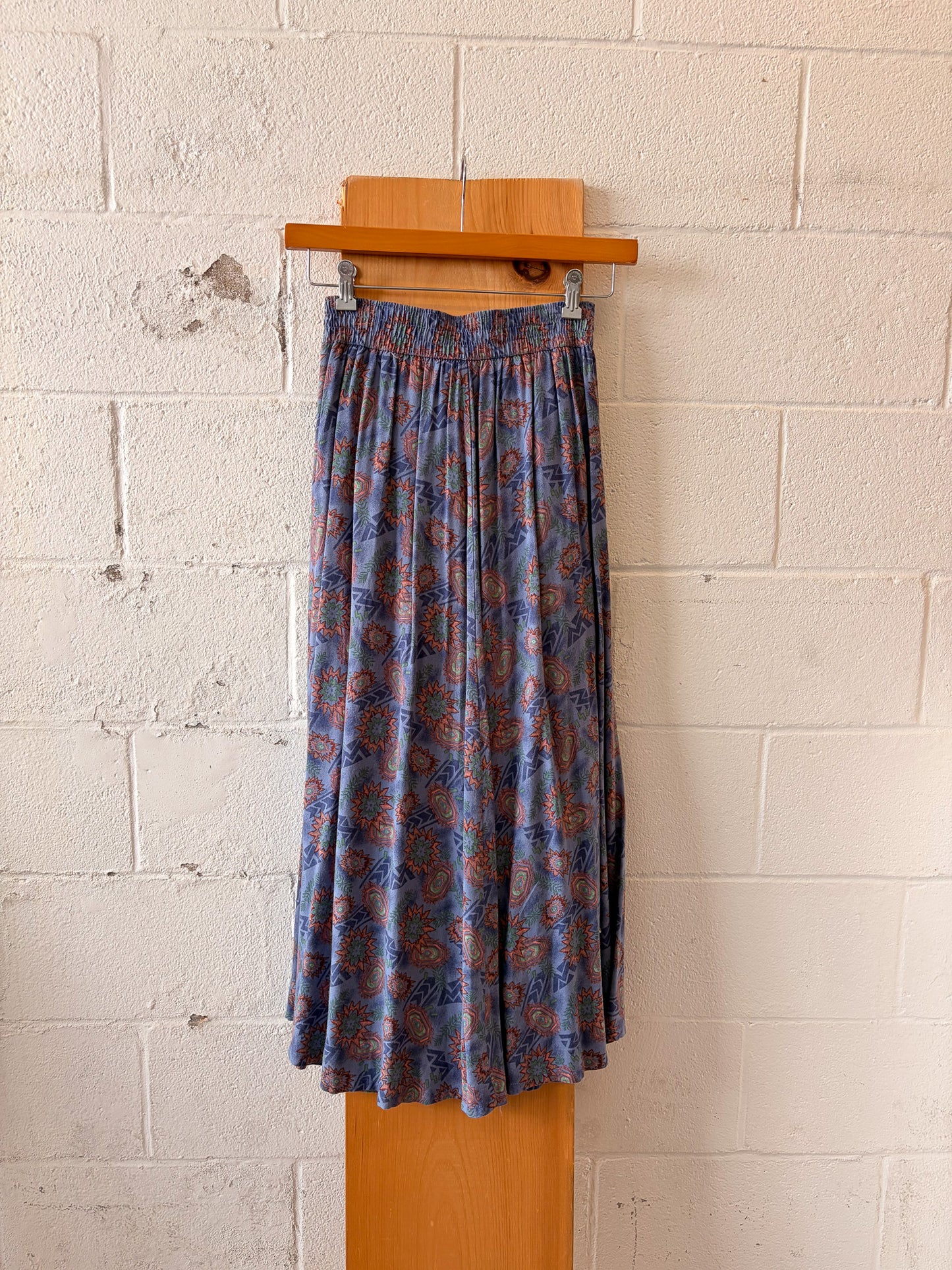 Patterned Pleated Skirt : S