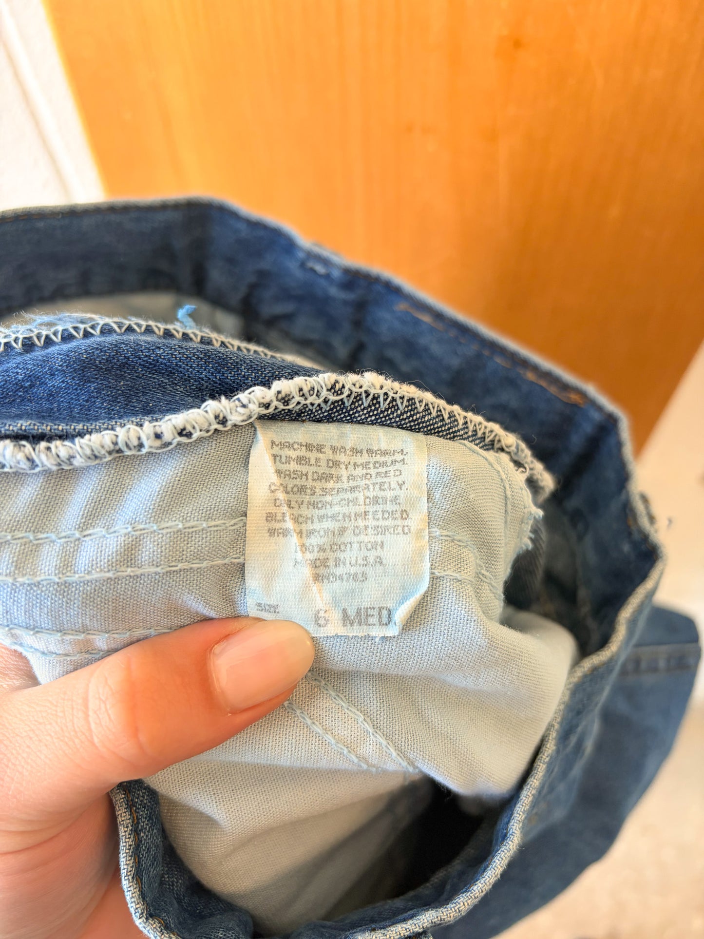 Vtg Lee Medium Wash Denim Shorts : 6 Med
