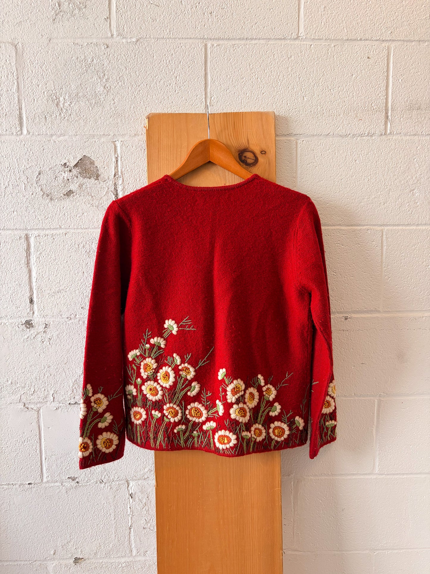 Hand Embroidered Floral Cardigan : M