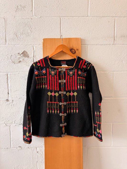 Vtg Vrikke Norwegian Wool Cardigan : S