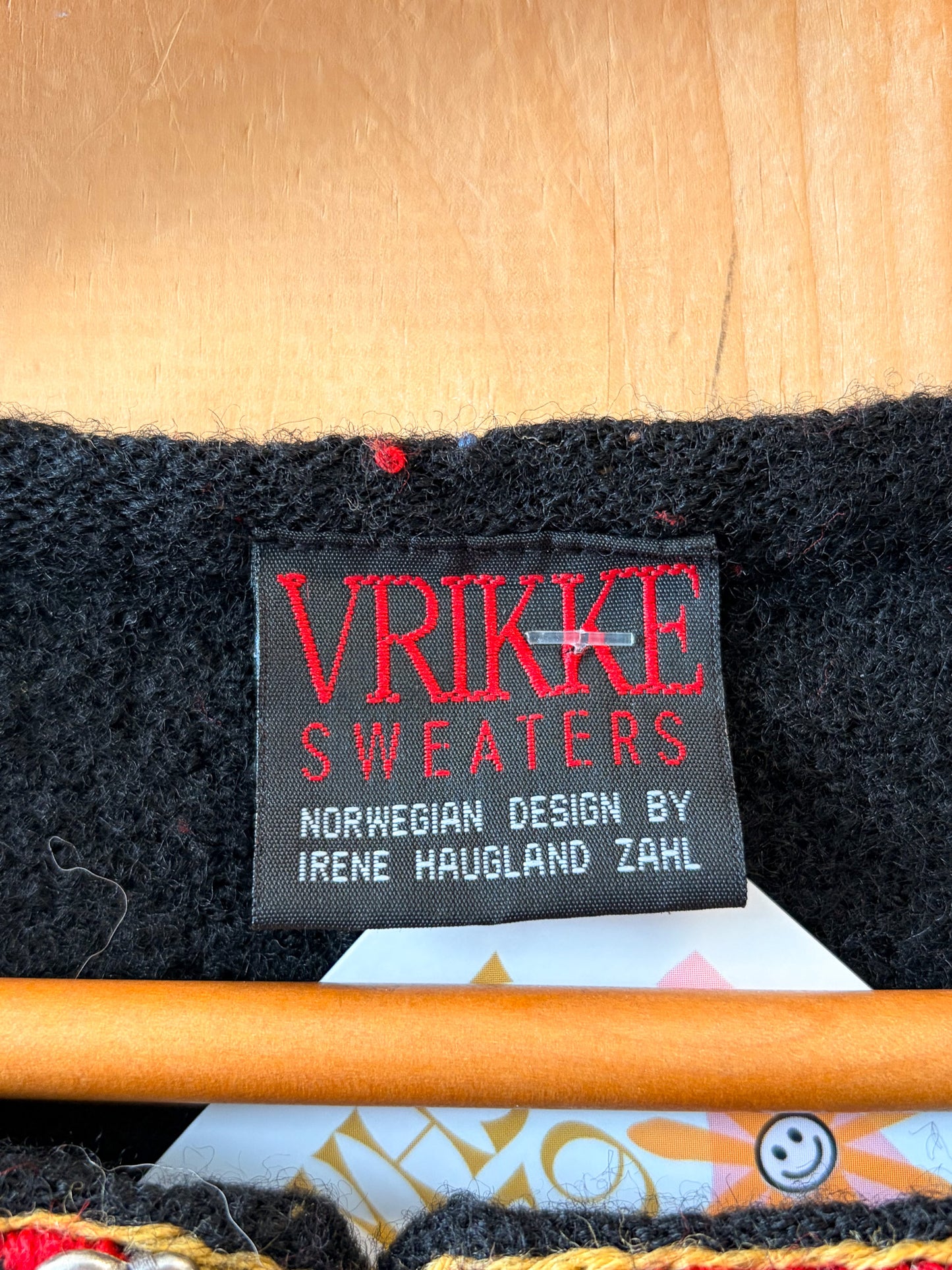 Vtg Vrikke Norwegian Wool Cardigan : S