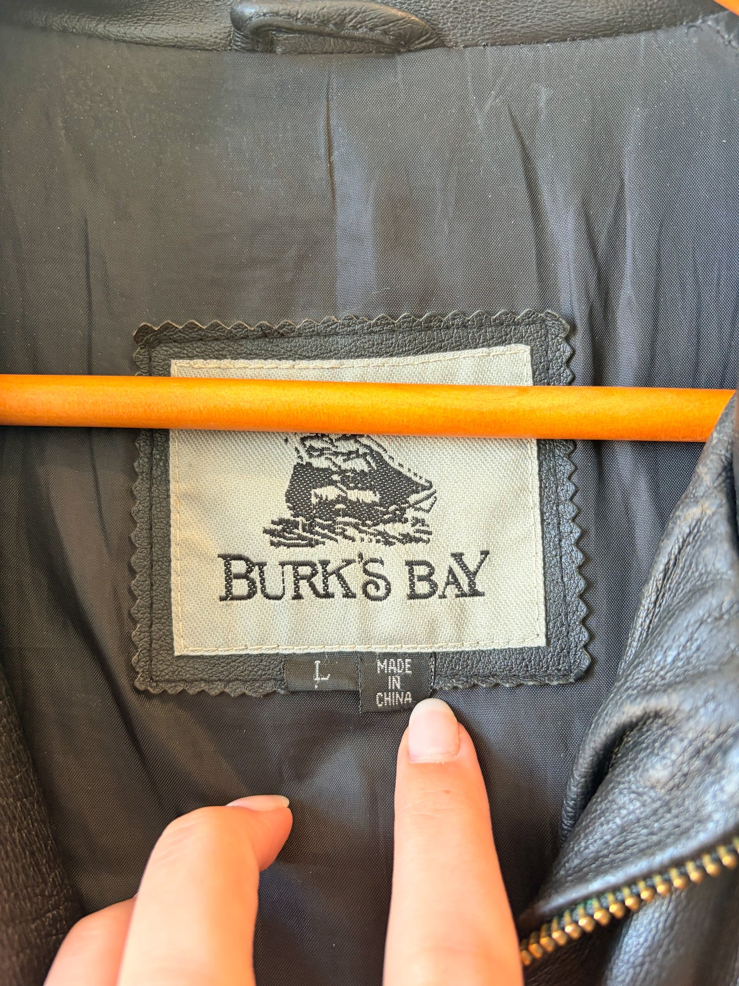 Harley Patched Burk's Bay Leather Jacket : L (Local Pick Up Only)