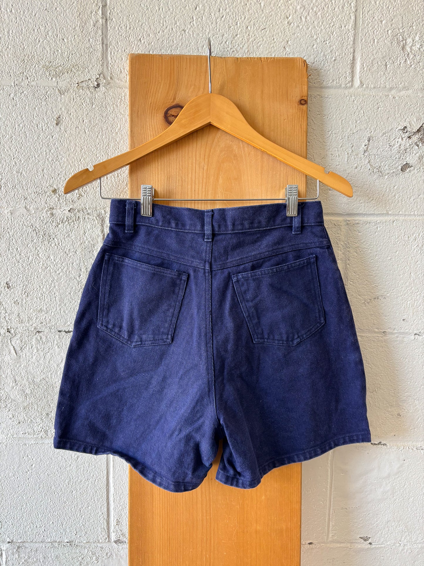Vtg High Waist Denim Shorts : Jrs 9